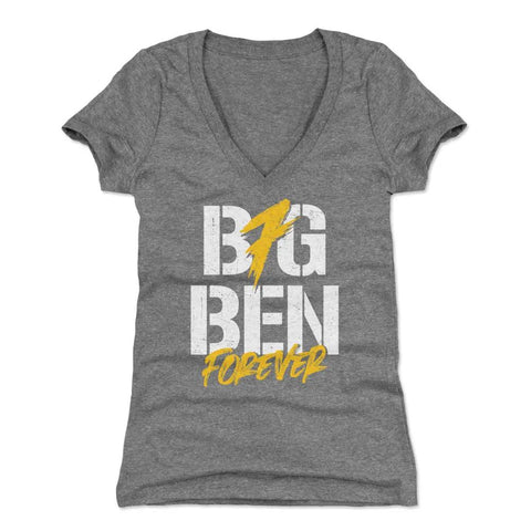 Pittsburgh Big Ben Forever  Women's V-Neck T-Shirt Women's V-Neck T-Shirt 500 LEVEL   