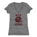 Nick Herbig College Helmet Font Women's V-Neck T-Shirt Women's V-Neck T-Shirt 500 LEVEL   