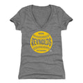 Pittsburgh Pirates Bryan Reynolds Women's V-Neck T-Shirt Women's V-Neck T-Shirt 500 LEVEL Tri Gray S Women's V-Neck T-Shirt