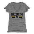 Pittsburgh Pirates Bill Mazeroski Women's V-Neck T-Shirt Women's V-Neck T-Shirt 500 LEVEL Tri Gray S Women's V-Neck T-Shirt