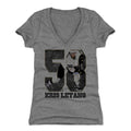 Pittsburgh Penguins Kris Letang Women's V-Neck T-Shirt Women's V-Neck T-Shirt 500 LEVEL Tri Gray S Women's V-Neck T-Shirt