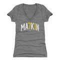 Pittsburgh Penguins Evgeni Malkin Women's V-Neck T-Shirt Women's V-Neck T-Shirt 500 LEVEL Tri Gray S Women's V-Neck T-Shirt