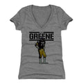 Joe Greene Play K Women's V-Neck T-Shirt Women's V-Neck T-Shirt 500 LEVEL Tri Gray S Women's V-Neck T-Shirt