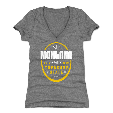 Montana The Treasure State Badge WHT