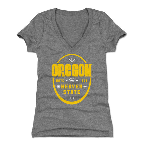 Oregon The Beaver State Badge WHT