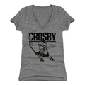 Pittsburgh Penguins Sidney Crosby Women's V-Neck T-Shirt Women's V-Neck T-Shirt 500 LEVEL Tri Gray S Women's V-Neck T-Shirt