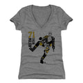 Pittsburgh Penguins Evgeni Malkin Women's V-Neck T-Shirt Women's V-Neck T-Shirt 500 LEVEL Tri Gray S Women's V-Neck T-Shirt