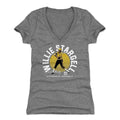 Pittsburgh Pirates Willie Stargell Women's V-Neck T-Shirt Women's V-Neck T-Shirt 500 LEVEL Tri Gray S Women's V-Neck T-Shirt