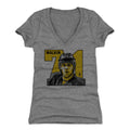 Pittsburgh Penguins Evgeni Malkin Women's V-Neck T-Shirt Women's V-Neck T-Shirt 500 LEVEL Tri Gray S Women's V-Neck T-Shirt