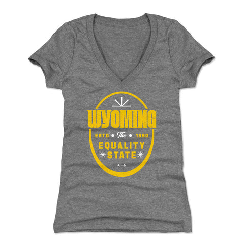 Wyoming The Equality State Badge WHT
