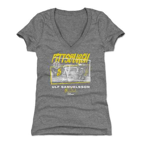 Ulf Samuelsson Pittsburgh Tones  Women's V-Neck T-Shirt Women's V-Neck T-Shirt 500 LEVEL   