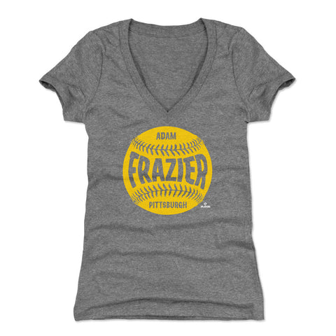 Pittsburgh Pirates Adam Frazier Women's V-Neck T-Shirt Women's V-Neck T-Shirt 500 LEVEL   