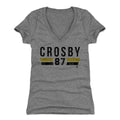 Pittsburgh Penguins Sidney Crosby Women's V-Neck T-Shirt Women's V-Neck T-Shirt 500 LEVEL Tri Gray S Women's V-Neck T-Shirt