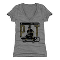 Pittsburgh Penguins Kris Letang Women's V-Neck T-Shirt Women's V-Neck T-Shirt 500 LEVEL Tri Gray S Women's V-Neck T-Shirt