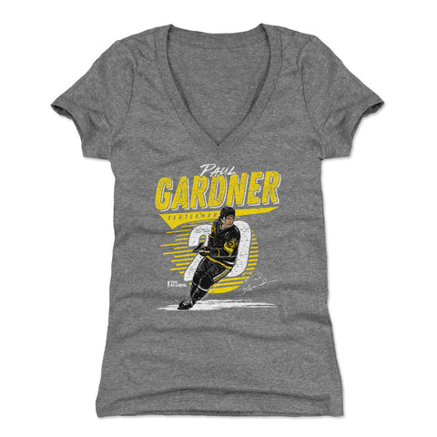 Paul Gardner Pittsburgh Comet  Women's V-Neck T-Shirt Women's V-Neck T-Shirt 500 LEVEL   