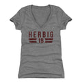 Nick Herbig College Font Women's V-Neck T-Shirt Women's V-Neck T-Shirt 500 LEVEL   