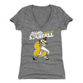 Pittsburgh Pirates Willie Stargell Women's V-Neck T-Shirt Women's V-Neck T-Shirt 500 LEVEL Tri Gray S Women's V-Neck T-Shirt