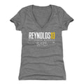 Pittsburgh Pirates Bryan Reynolds Women's V-Neck T-Shirt Women's V-Neck T-Shirt 500 LEVEL Tri Gray S Women's V-Neck T-Shirt