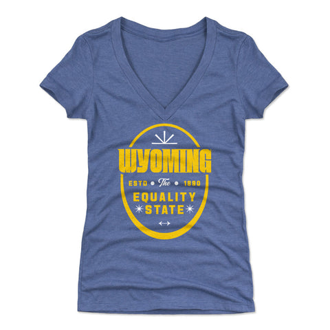 Wyoming The Equality State Badge WHT