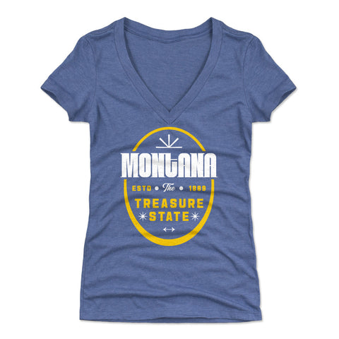 Montana The Treasure State Badge WHT
