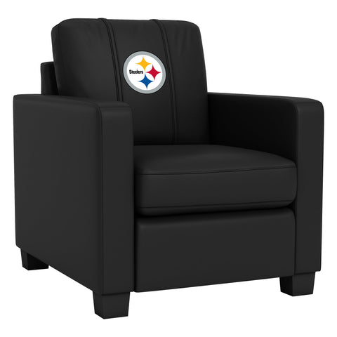 Dyno Stationary Club Chair with  Pittsburgh Steelers Primary Logo NFL Furniture Zipchair   