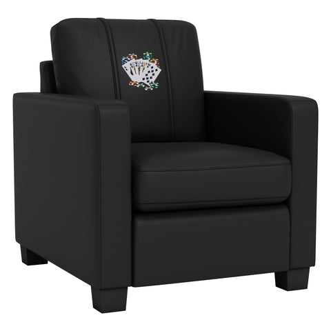 Dyno Stationary Club Chair with Royal Flush Logo Panel