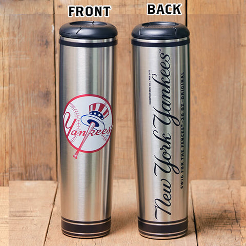 New York Yankees Metal Dugout Mug | Stainless Steel Baseball Bat Mug MLB Teams - Metal Dugout Mug Dugout Mugs®   