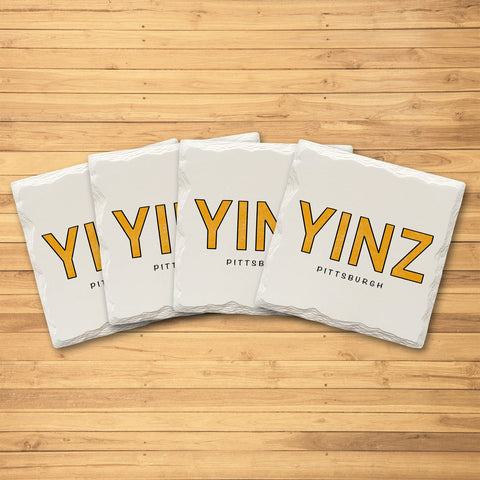 Yinz - Ceramic Drink Coasters - 4 Pack Coasters The Doodle Line   