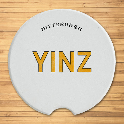 Pittsburgh Yinzer ( YINZ ) Ceramic Car Coaster - 1 Pack - Single Coaster Coasters The Doodle Line   