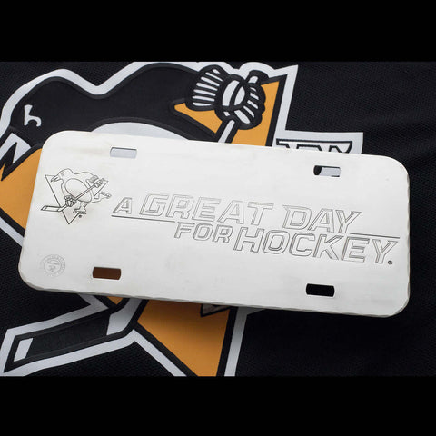 A Great Day for Hockey Pittsburgh Penguins License Plate License Plate - YinzerShop