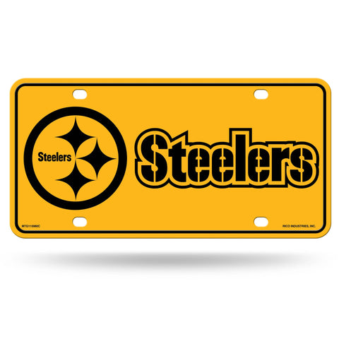 NFL Football Pittsburgh Steelers Black Logo & Gold Metal Tag