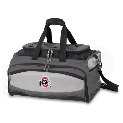 Ohio State Buckeyes - Buccaneer Portable Charcoal Grill & Cooler Tote  Picnic Time Family of Brands Black  