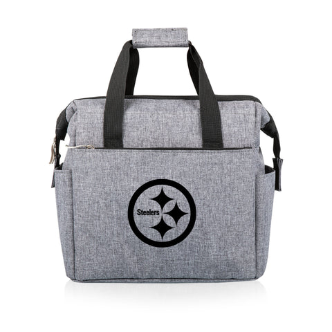 Pittsburgh Steelers - On The Go Lunch Bag Cooler  Picnic Time Family of Brands Heathered Gray First  