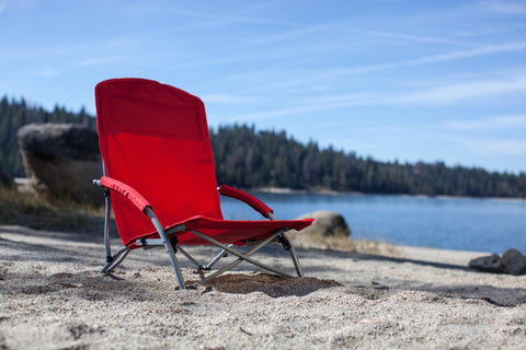 Ohio State Buckeyes - Tranquility Beach Chair with Carry Bag Chair Picnic Time Family of Brands   