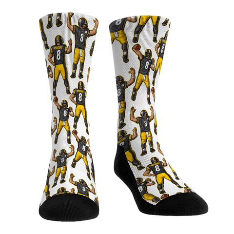 Aaron Rodgers - Pittsburgh Steelers - Celebration Socks - YinzerShop