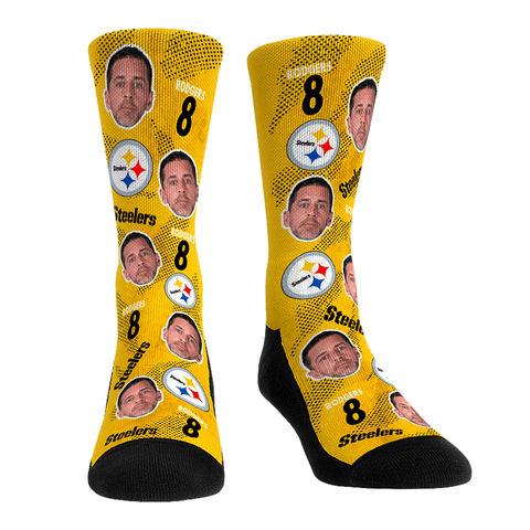 Aaron Rodgers - Pittsburgh Steelers - Football Guy Socks - YinzerShop