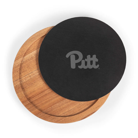 Acacia Cheese Board - Pittsburgh Panthers Officially Licensed Charcuterie Serving Set with Slate Tray Licensed - YinzerShop
