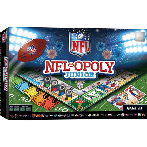 NFL Board Game NFL Opoly Junior – Football Trading Game with Reusable Helmet Decals