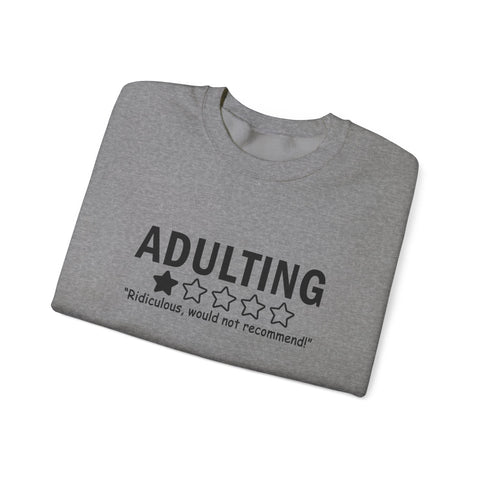 Adulting (Pittsburgh Sarcasm Series) - Gildan Heavy Blend™ Crewneck Sweatshirt Sweatshirt - YinzerShop