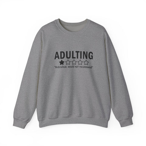 Adulting (Pittsburgh Sarcasm Series) - Gildan Heavy Blend™ Crewneck Sweatshirt Sweatshirt - YinzerShop