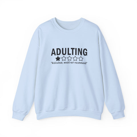 Adulting (Pittsburgh Sarcasm Series) - Gildan Heavy Blend™ Crewneck Sweatshirt Sweatshirt - YinzerShop