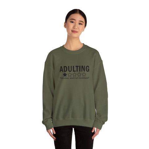 Adulting (Pittsburgh Sarcasm Series) - Gildan Heavy Blend™ Crewneck Sweatshirt Sweatshirt - YinzerShop