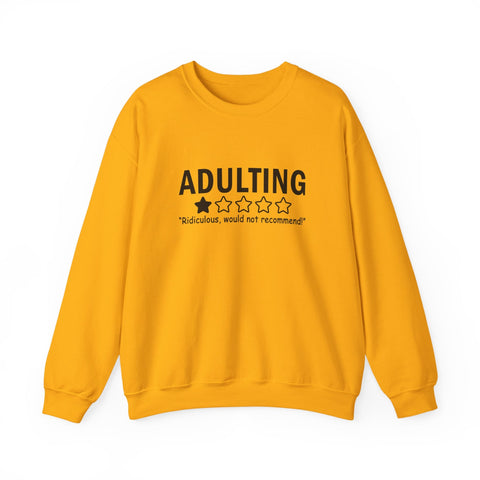 Adulting (Pittsburgh Sarcasm Series) - Gildan Heavy Blend™ Crewneck Sweatshirt Sweatshirt - YinzerShop