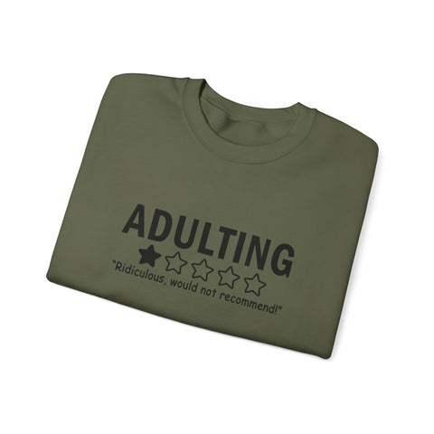 Adulting (Pittsburgh Sarcasm Series) - Gildan Heavy Blend™ Crewneck Sweatshirt Sweatshirt - YinzerShop