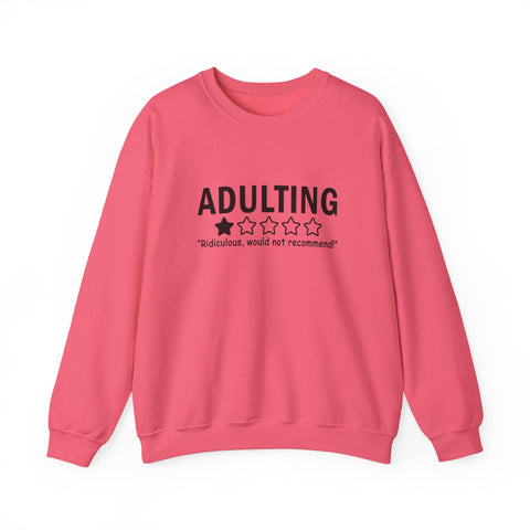 Adulting (Pittsburgh Sarcasm Series) - Gildan Heavy Blend™ Crewneck Sweatshirt Sweatshirt - YinzerShop