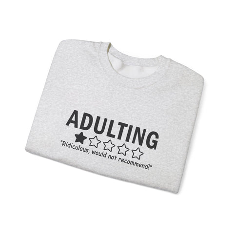 Adulting (Pittsburgh Sarcasm Series) - Gildan Heavy Blend™ Crewneck Sweatshirt Sweatshirt - YinzerShop