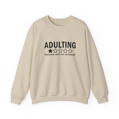 Adulting (Pittsburgh Sarcasm Series) - Gildan Heavy Blend™ Crewneck Sweatshirt Sweatshirt - YinzerShop