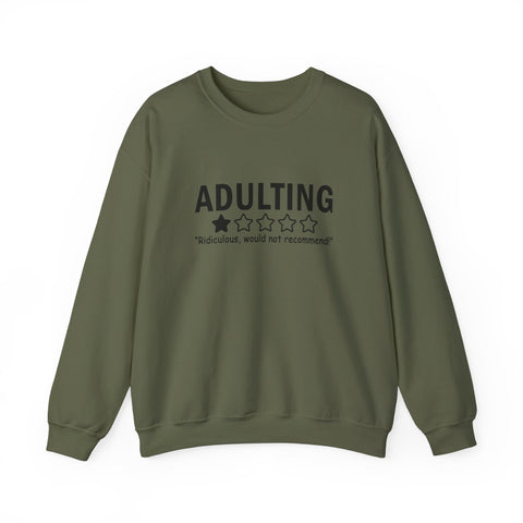 Adulting (Pittsburgh Sarcasm Series) - Gildan Heavy Blend™ Crewneck Sweatshirt Sweatshirt - YinzerShop