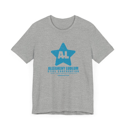Allegheny Ludlum - Retro Pittsburgh Steel Mill Series - Short Sleeve Shirt T-Shirt - YinzerShop