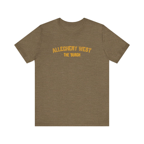 Allegheny West - The Burgh Neighborhood Series - Unisex Jersey Short Sleeve Tee T-Shirt - YinzerShop